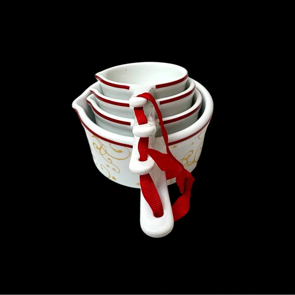 Williams Sonoma Twas the Night Before Christmas‎ Porcelain Measuring Cup Set